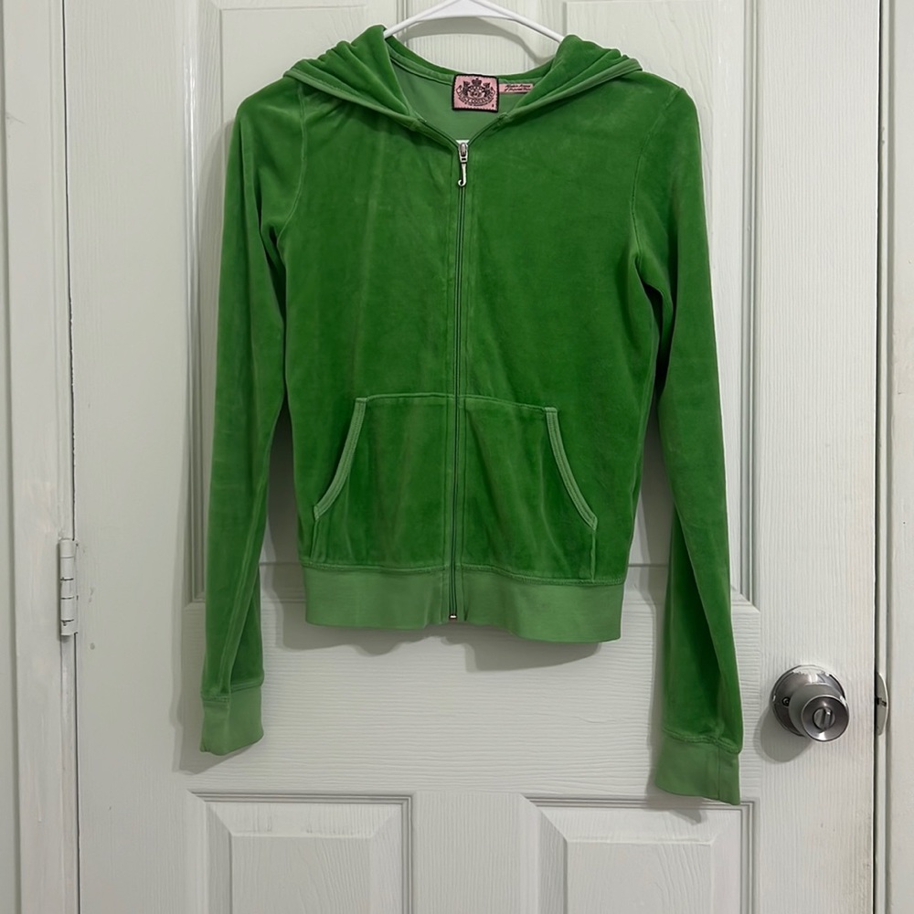Juicy Couture y2k Vintage Green Velour Jacket
